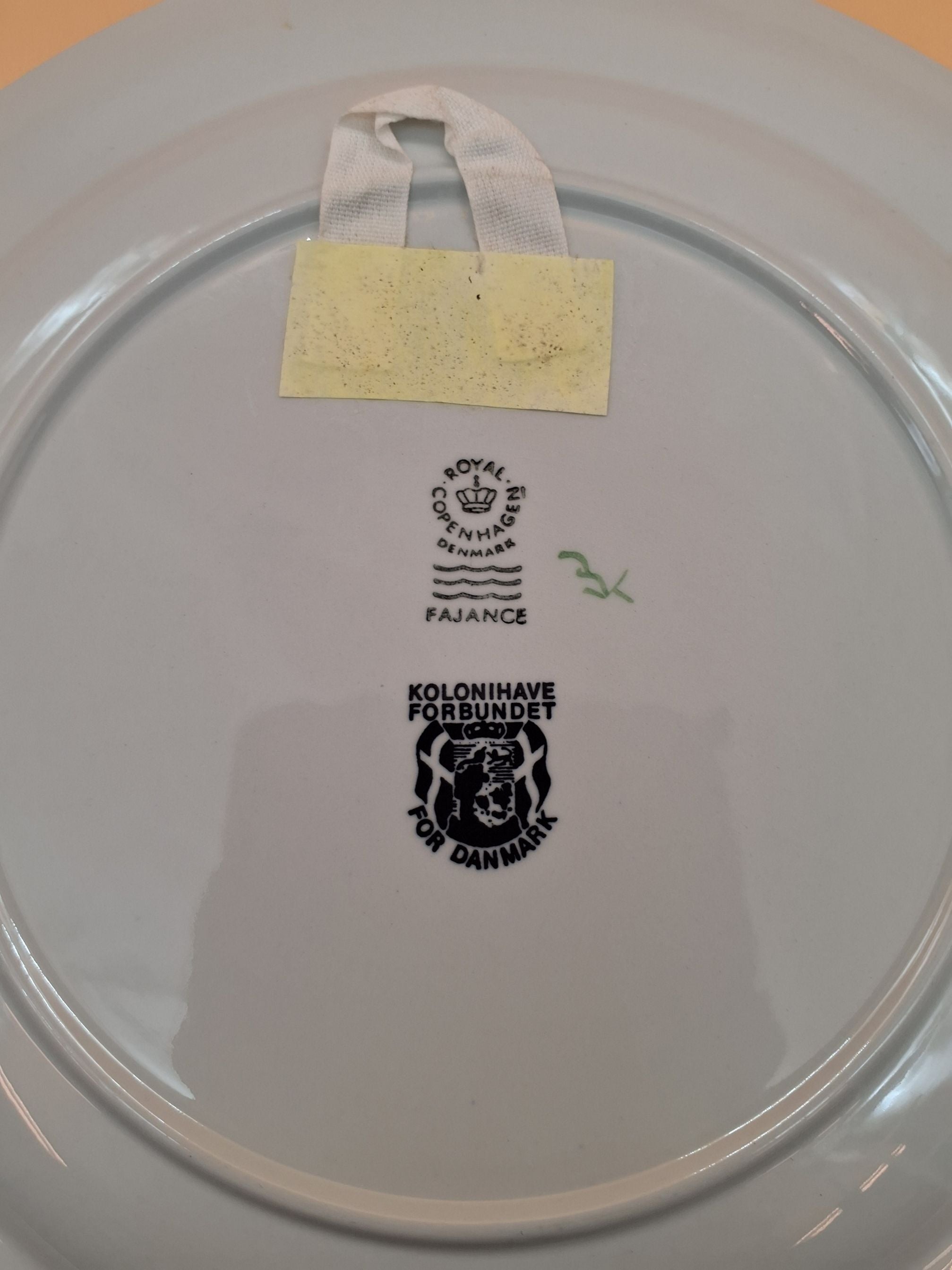 Royal Copenhagen platte for kolonihaveforbundet