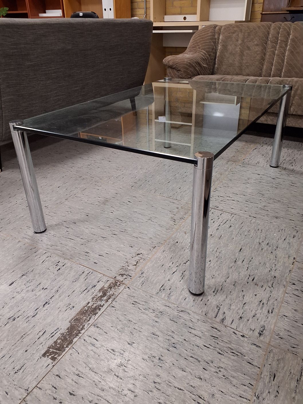 Glas sofabord rektangulært