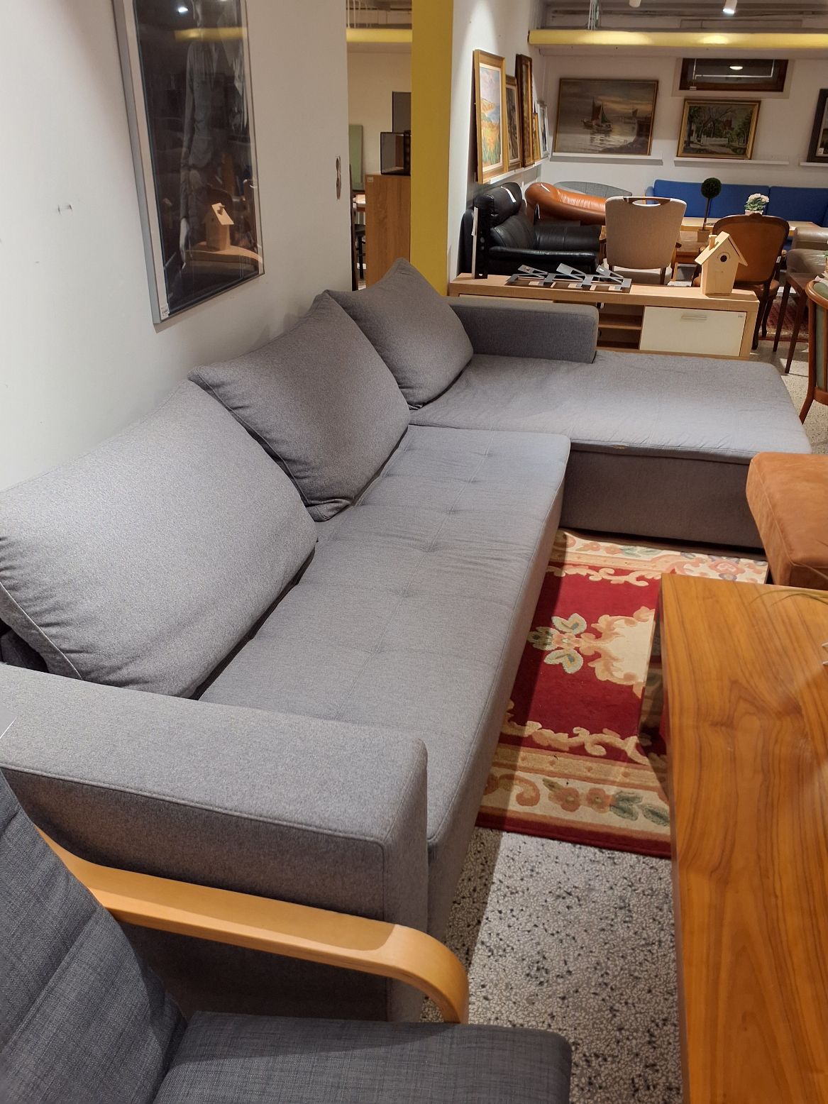(4304)Grå chaiselong
