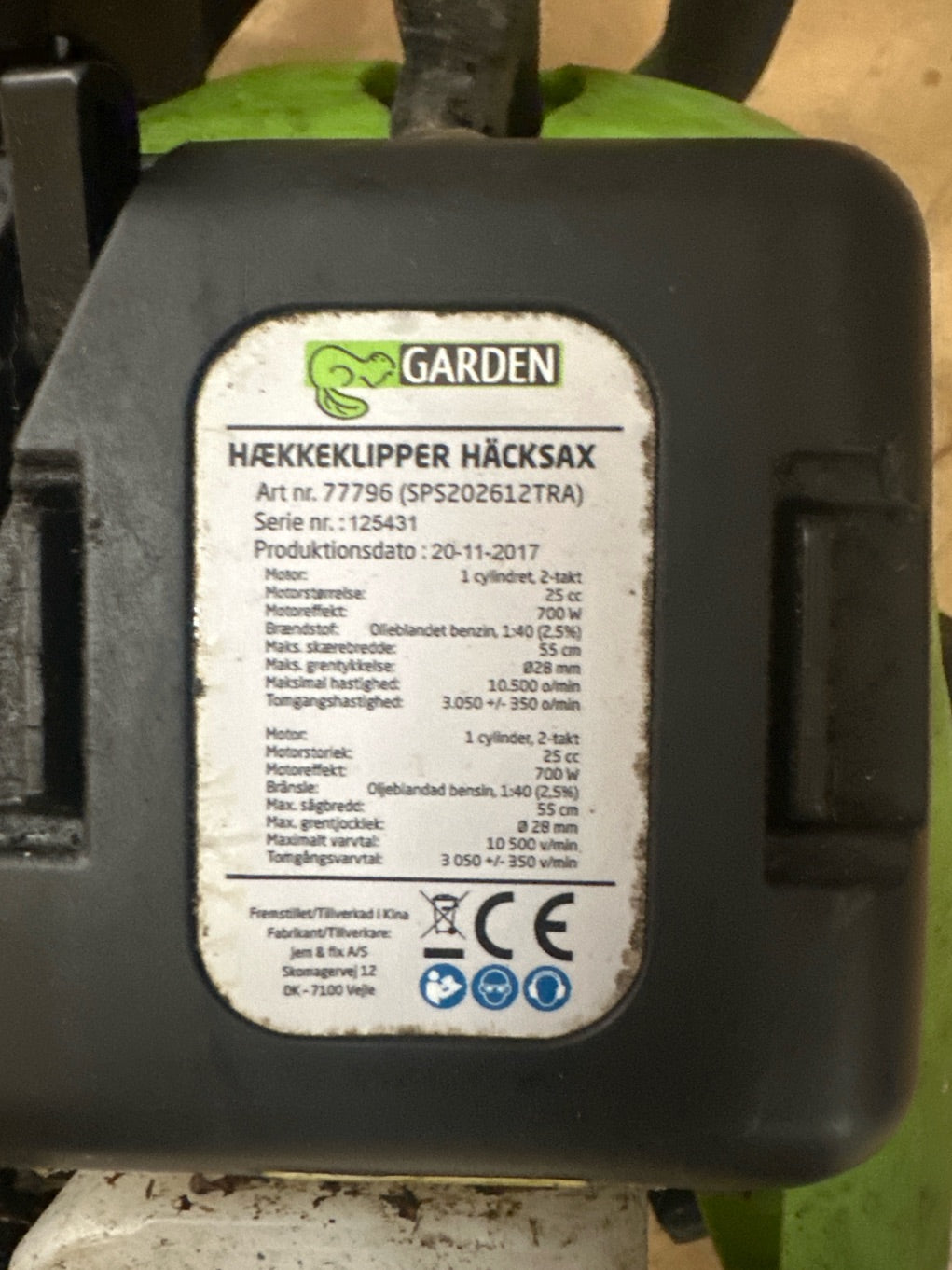 Benzin hækkeklipper