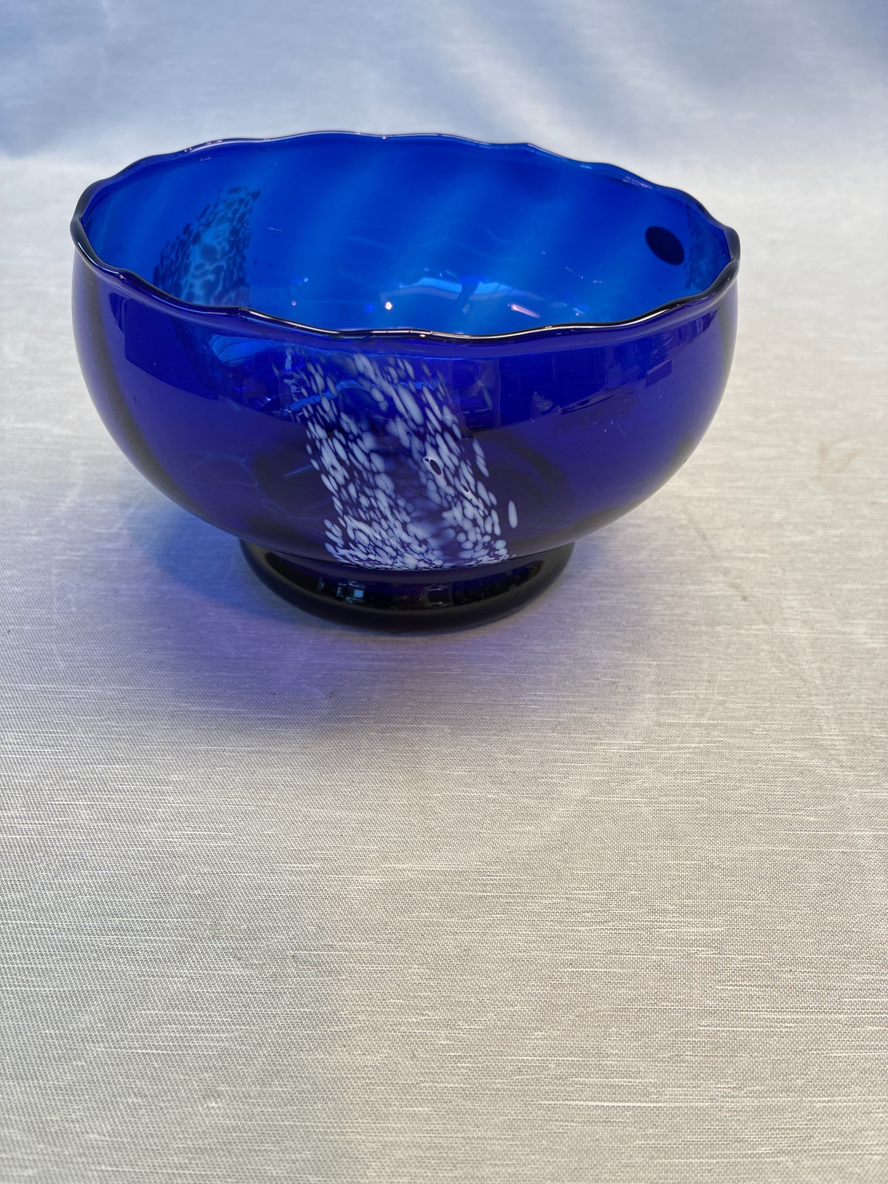 Håndlavet glas skål