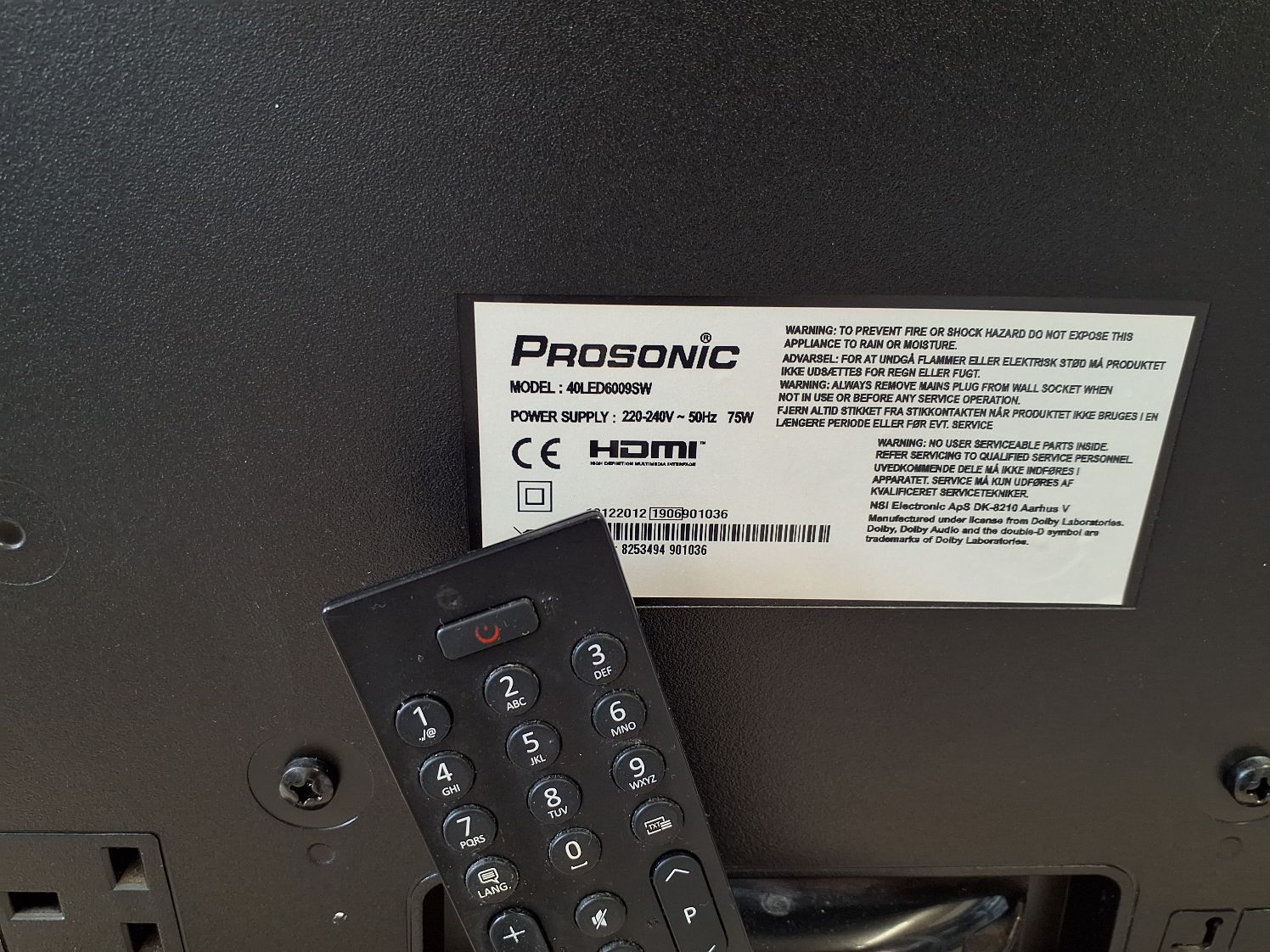 Prosonic tv 40LED