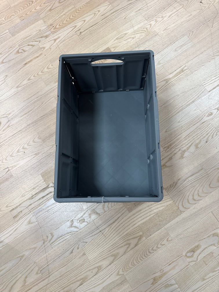 Plastik klapkasse grå