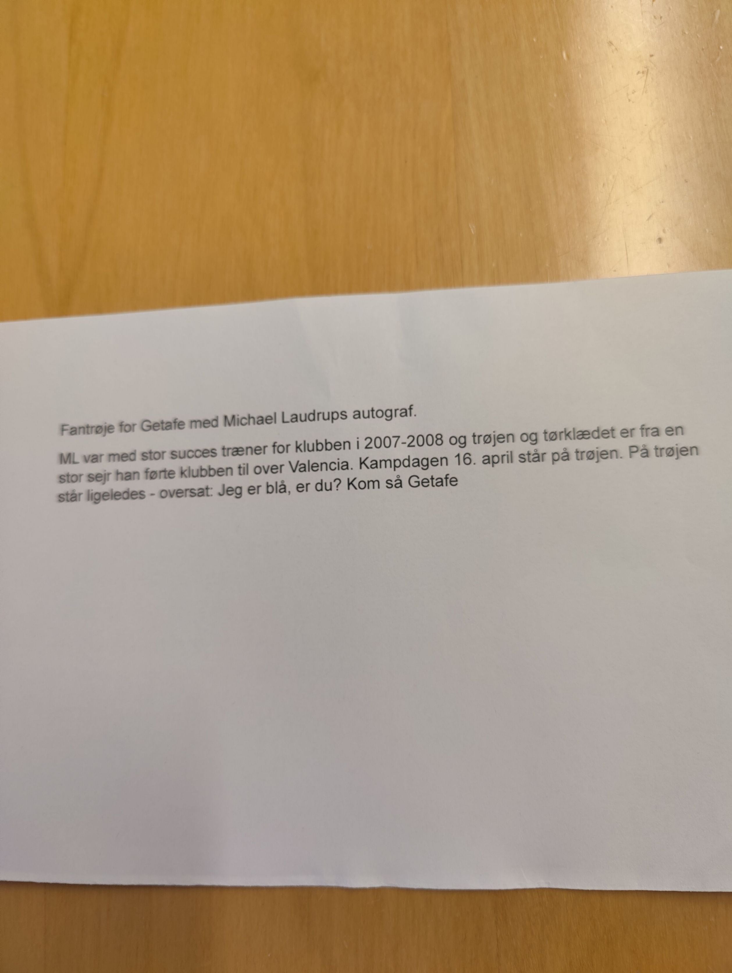 Fantrøje med autograf - samlerobjekt