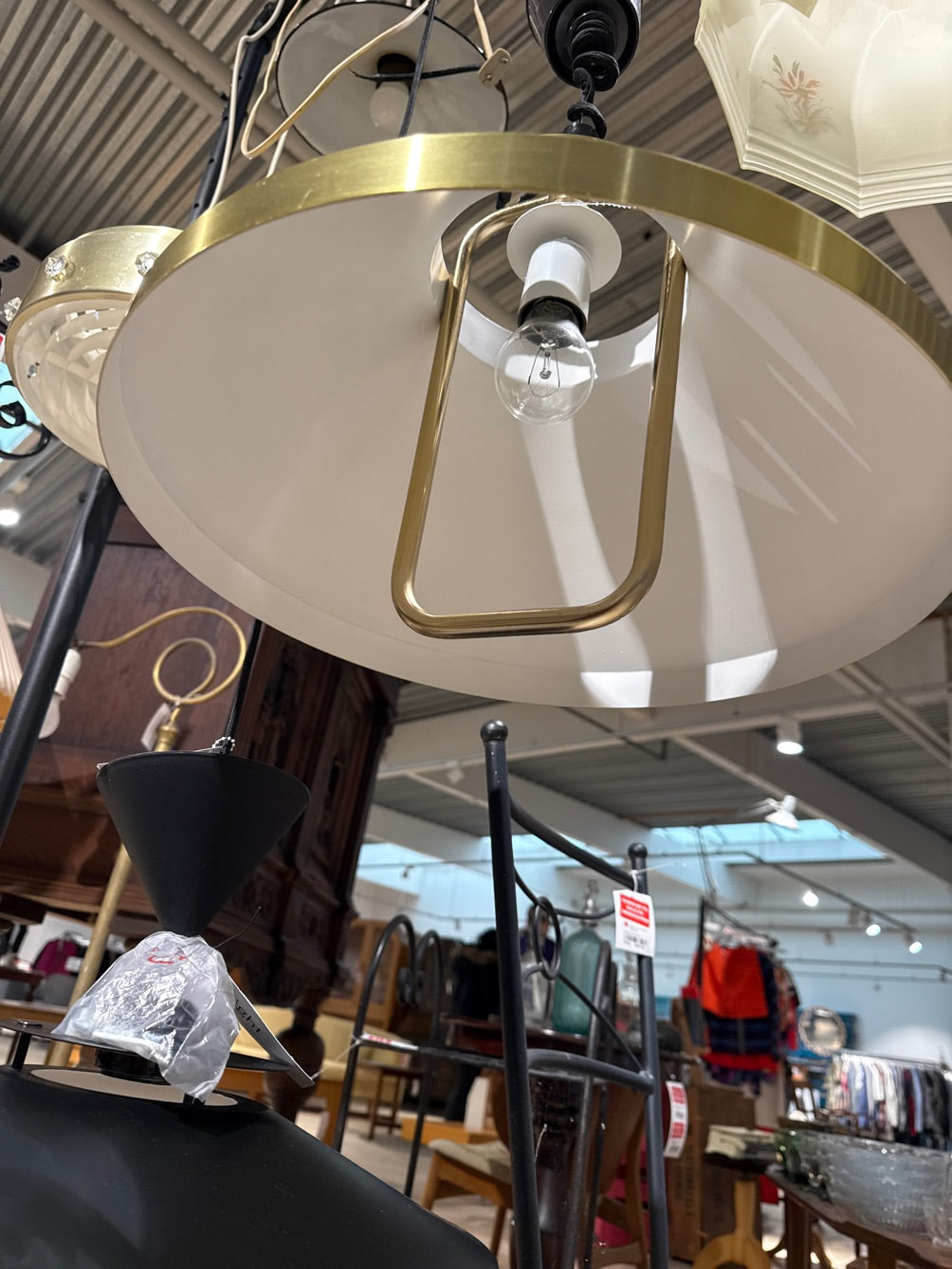 Lampeskærm guld