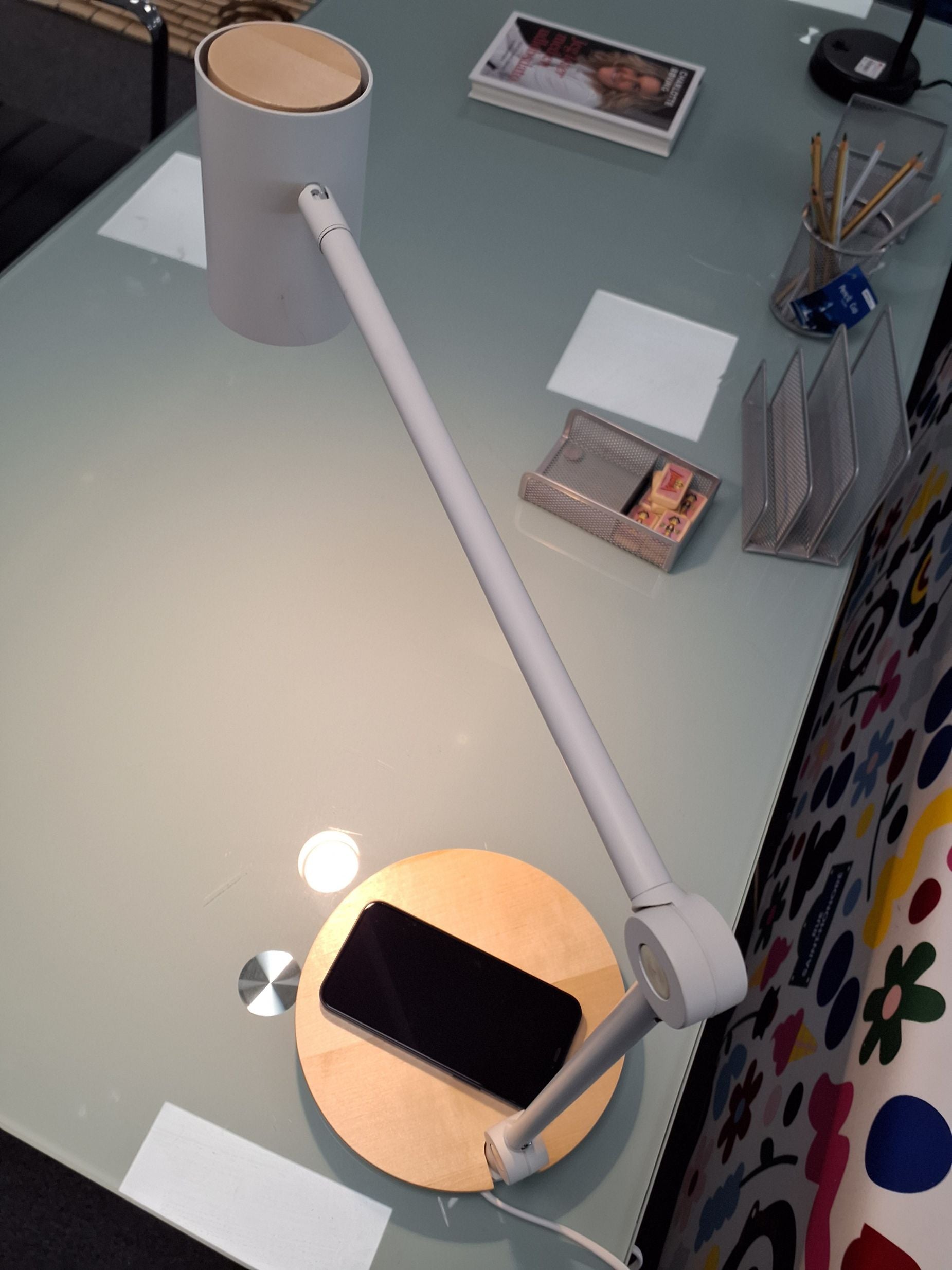 Bordlampe med telefonoptader