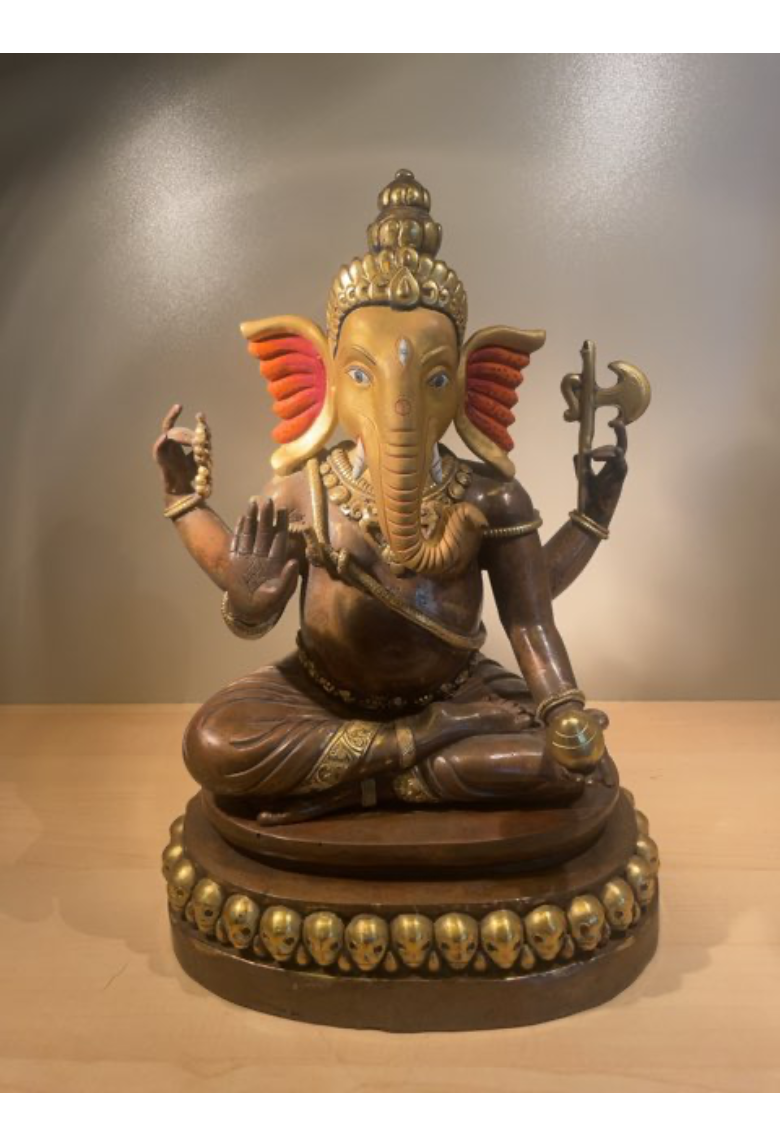 Bronzeskulptur af Ganesha