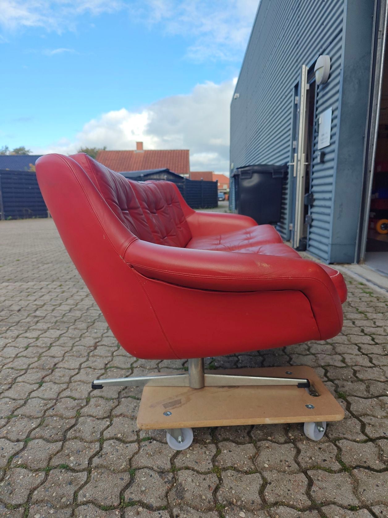 H.W. Klein sofa i Bramin rød læder
