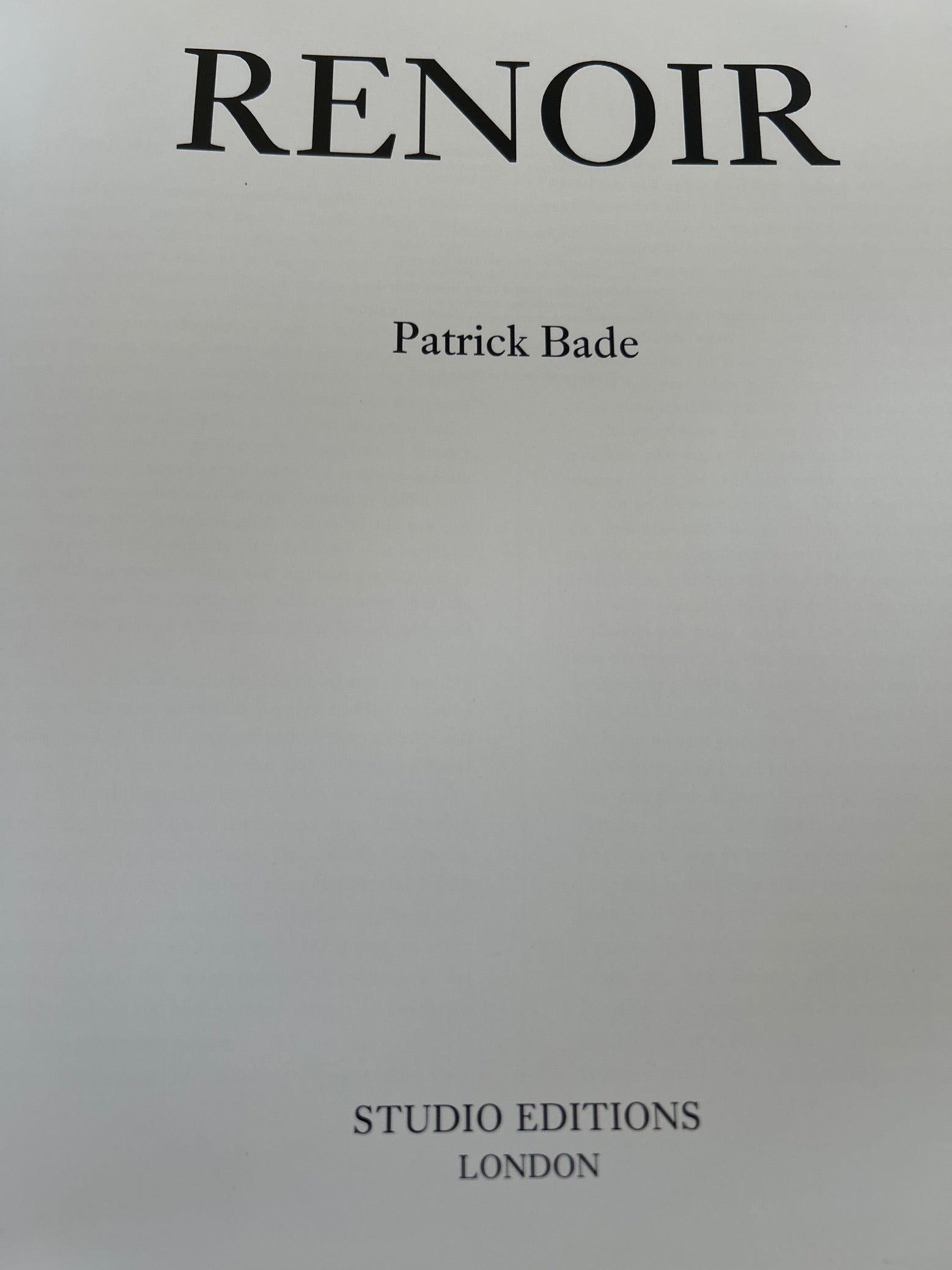 Renoir af Patrick Bade