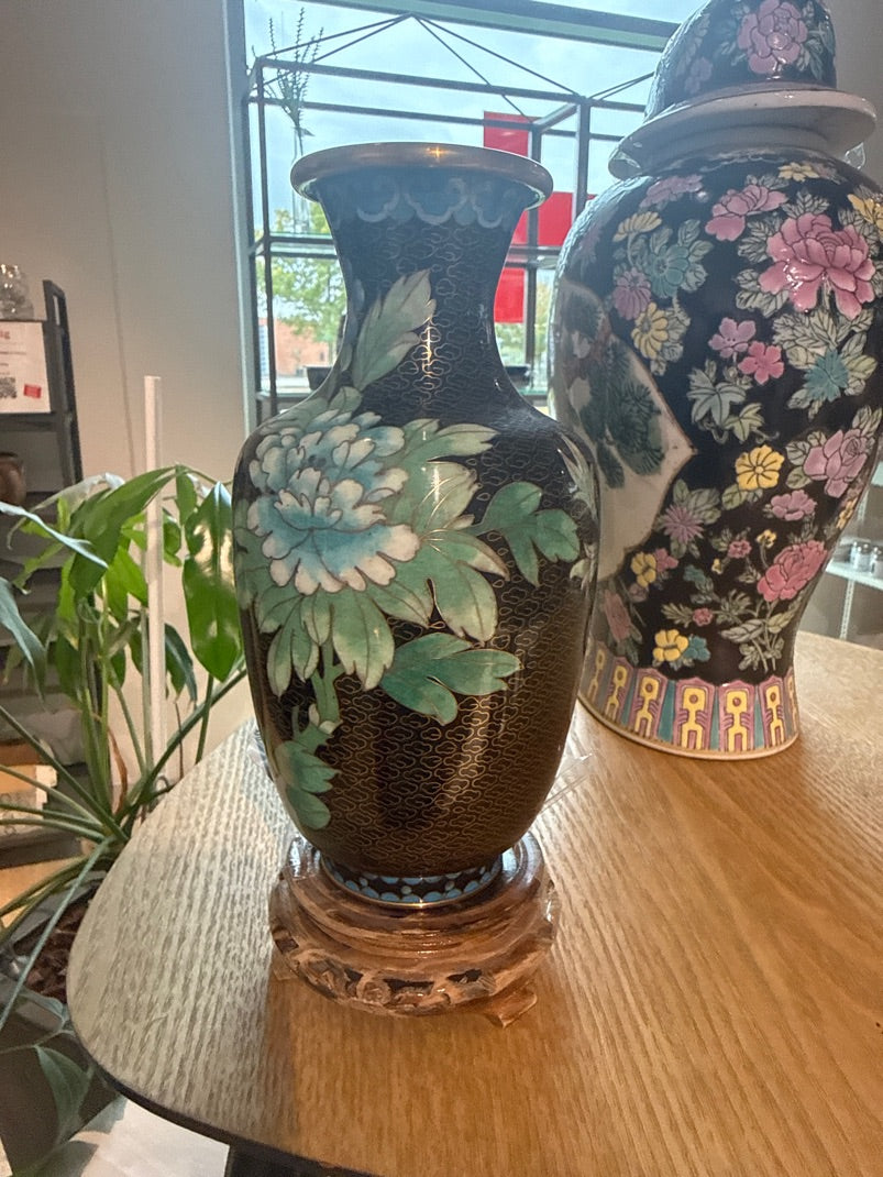 kinesisk cloisonné Sort/blå