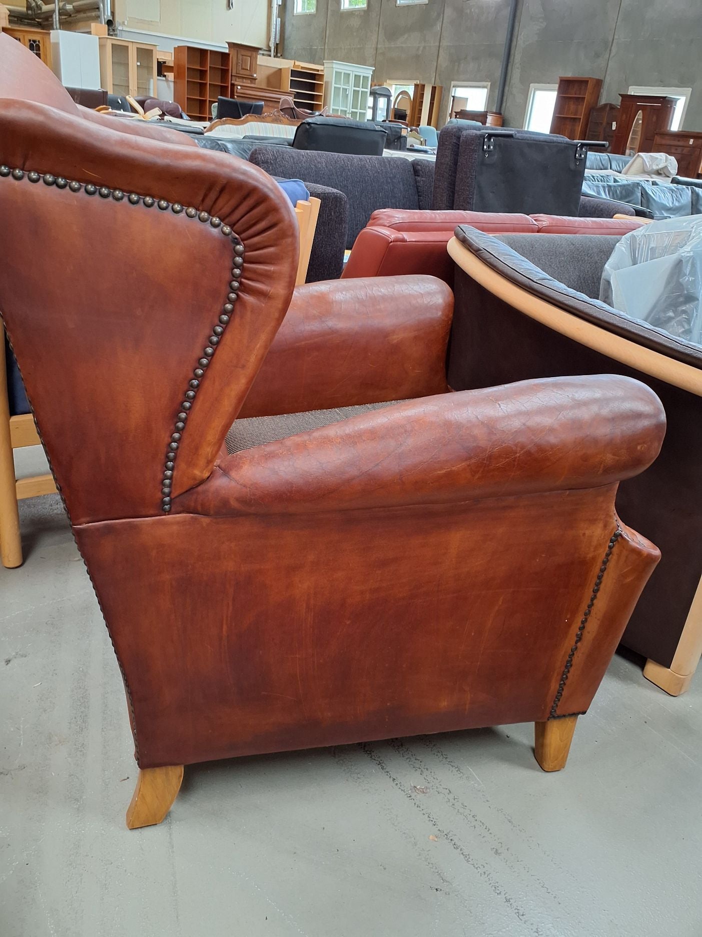 Flot vintage øreklapstol