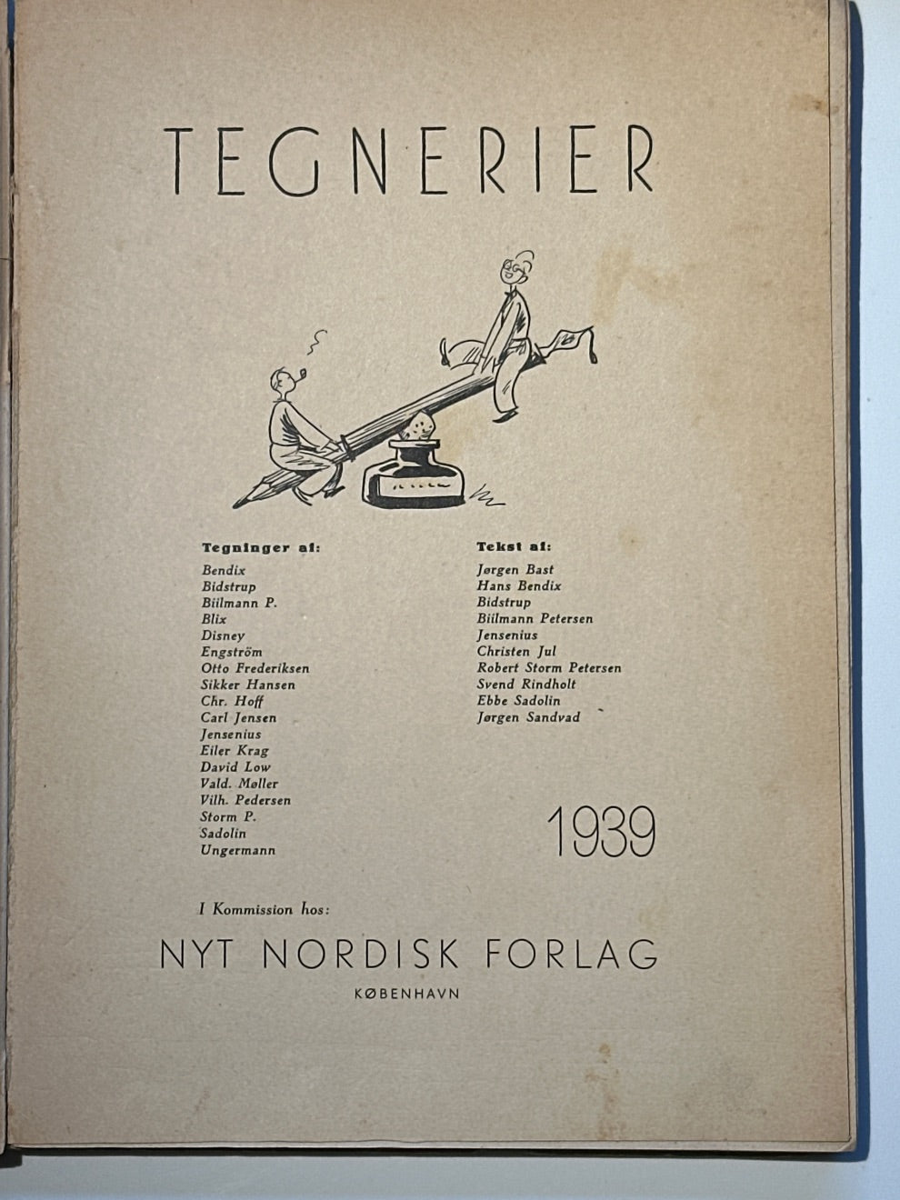 Bladtegnernes Aarbog 1939