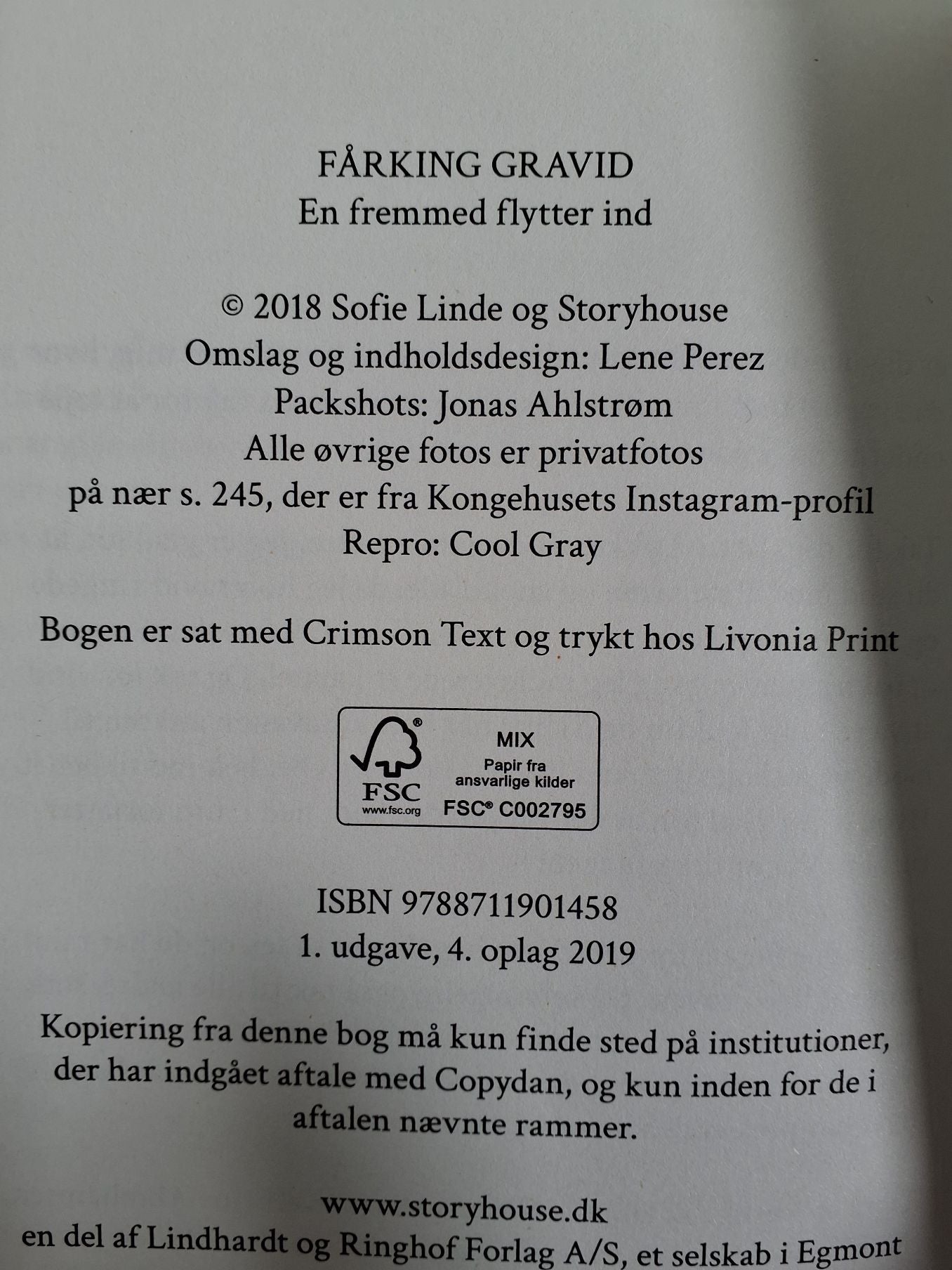 Sofie Linde Fårking Gravid