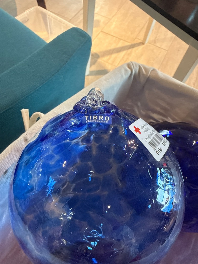 Glaskugle lyseblå