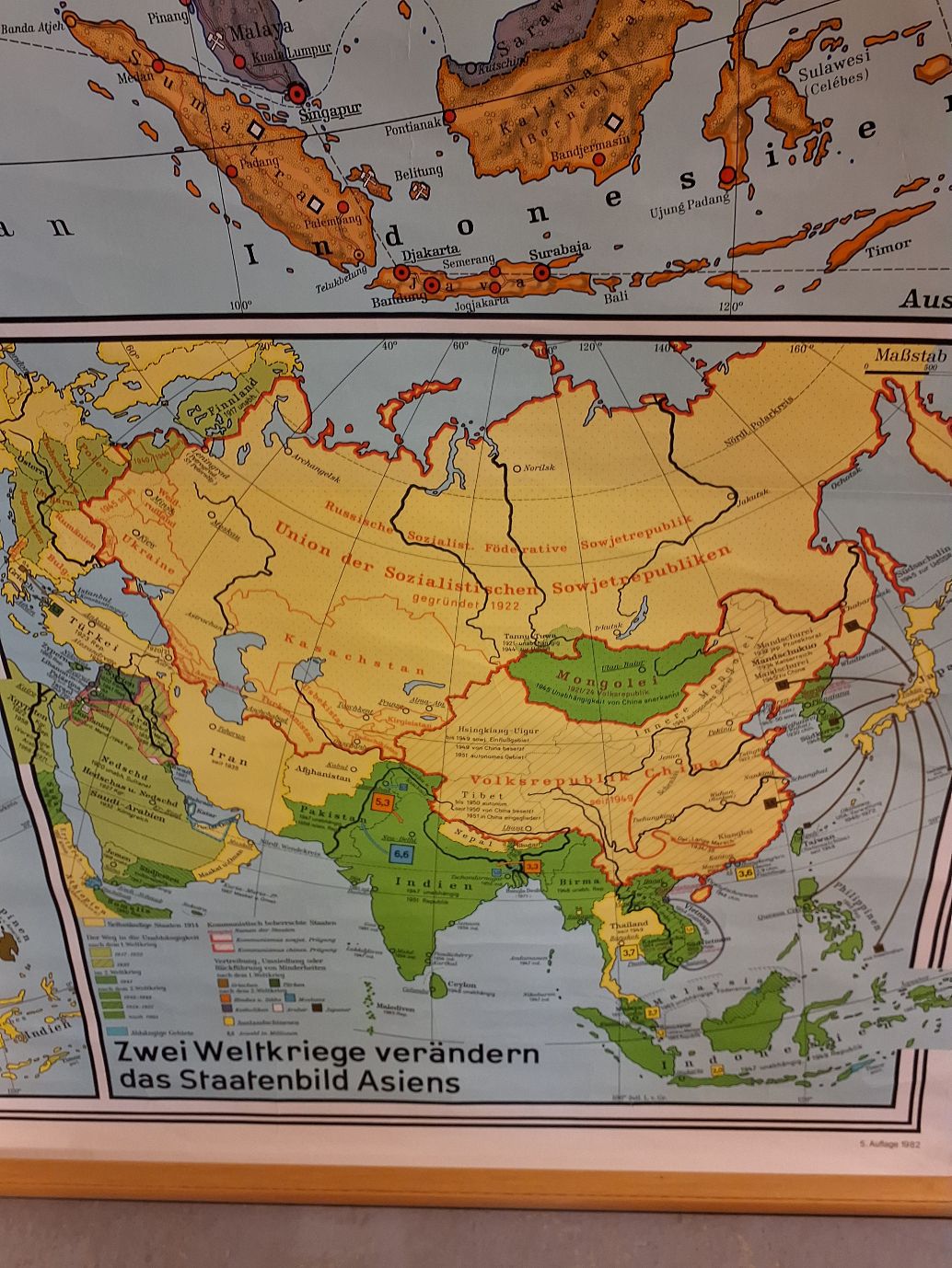 Skolekort Asien Historiske set