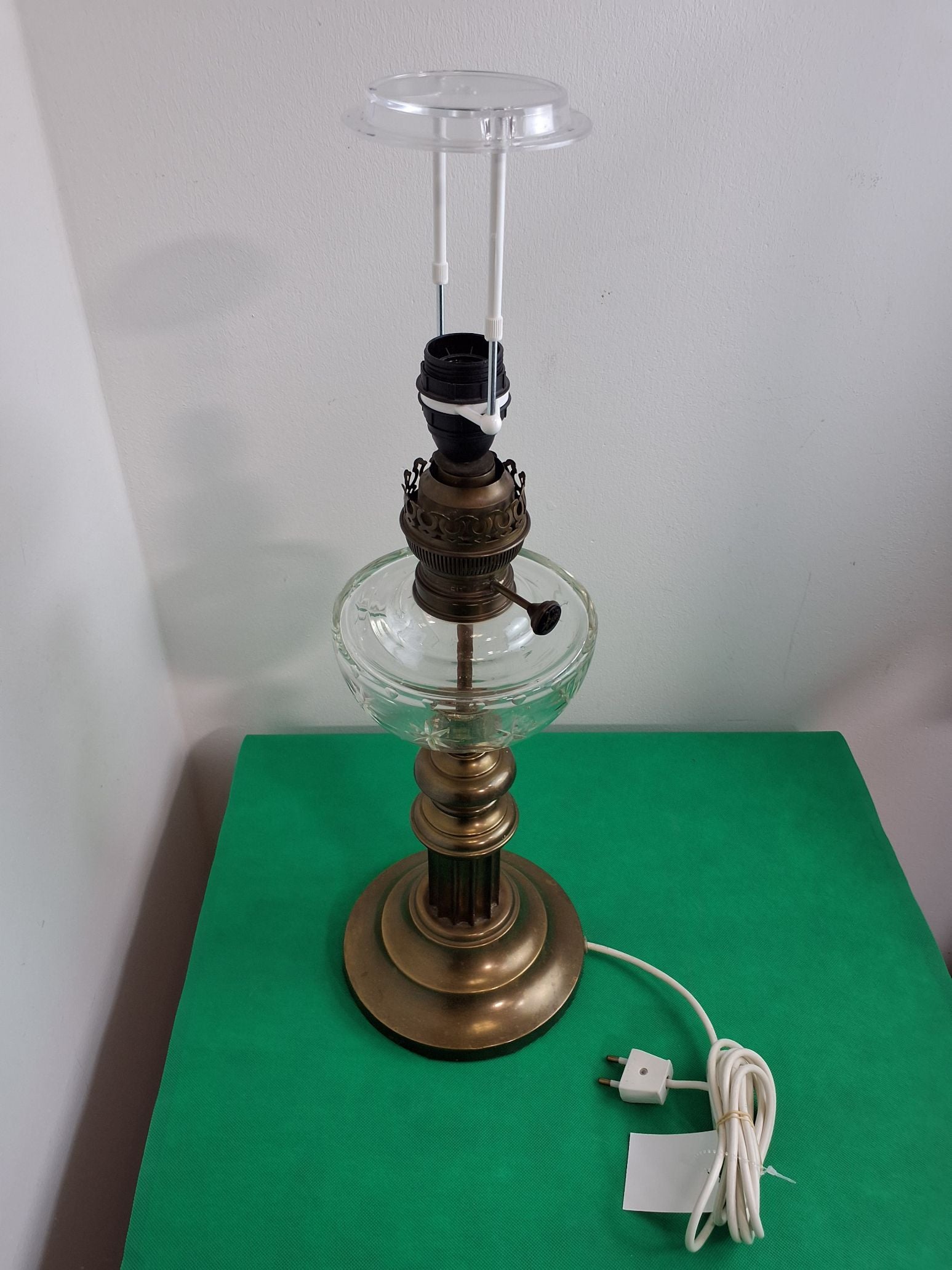 Vintage bordlampe tidligere petroleum