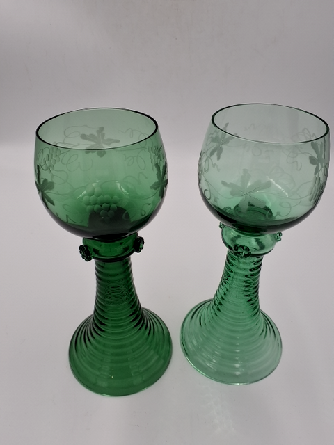 4 stk. Grønne glas