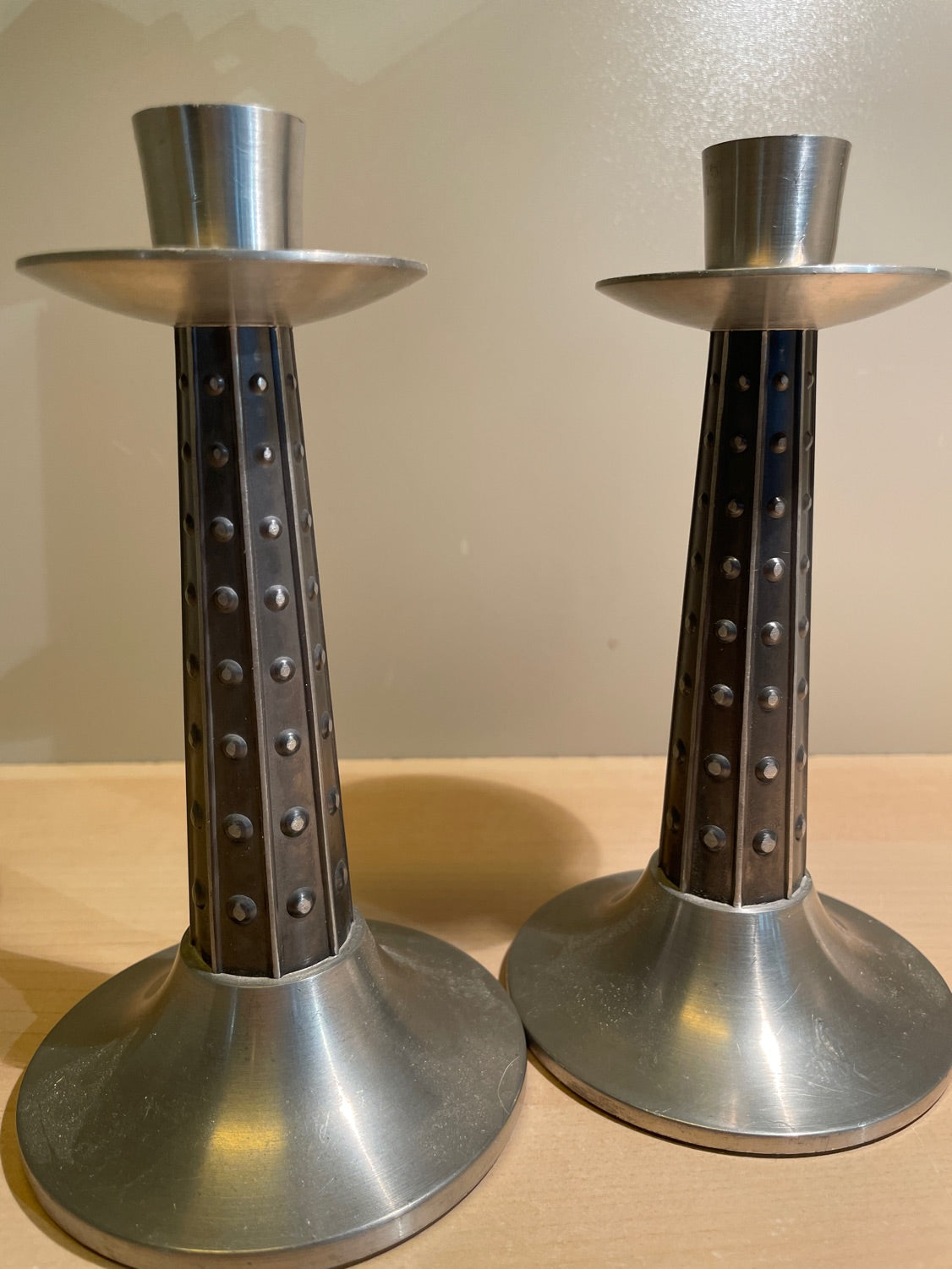 Tin lysestage Norsk Pewter