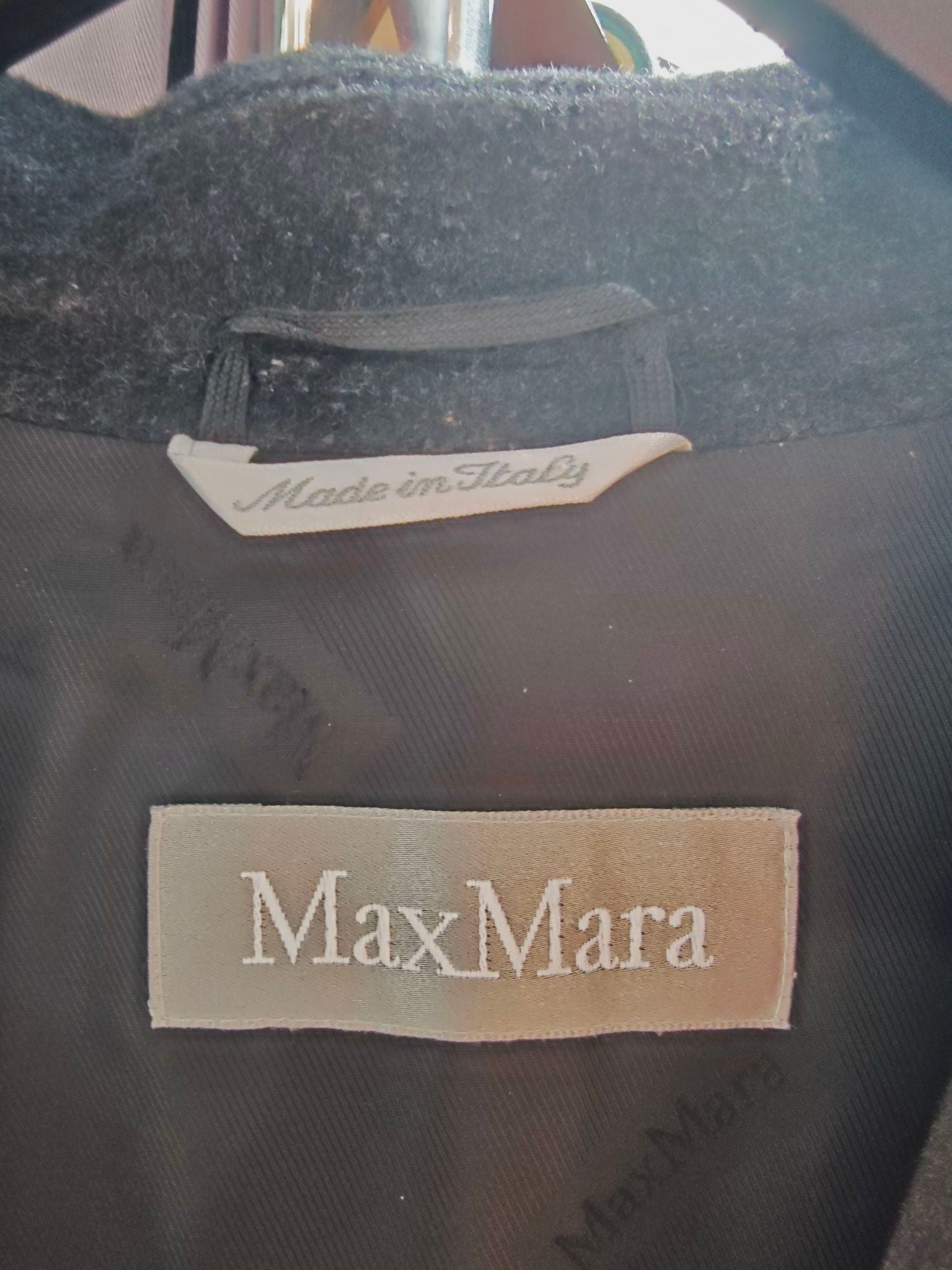 Max Mara Vinterfrakke, sort