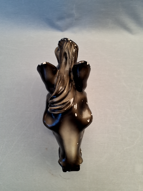 Glaseret Gibsfigur med Patina Hest