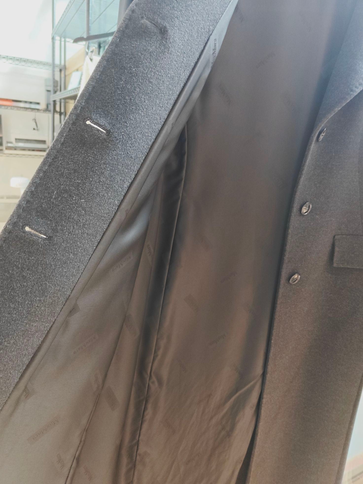 Max Mara Vinterfrakke, sort