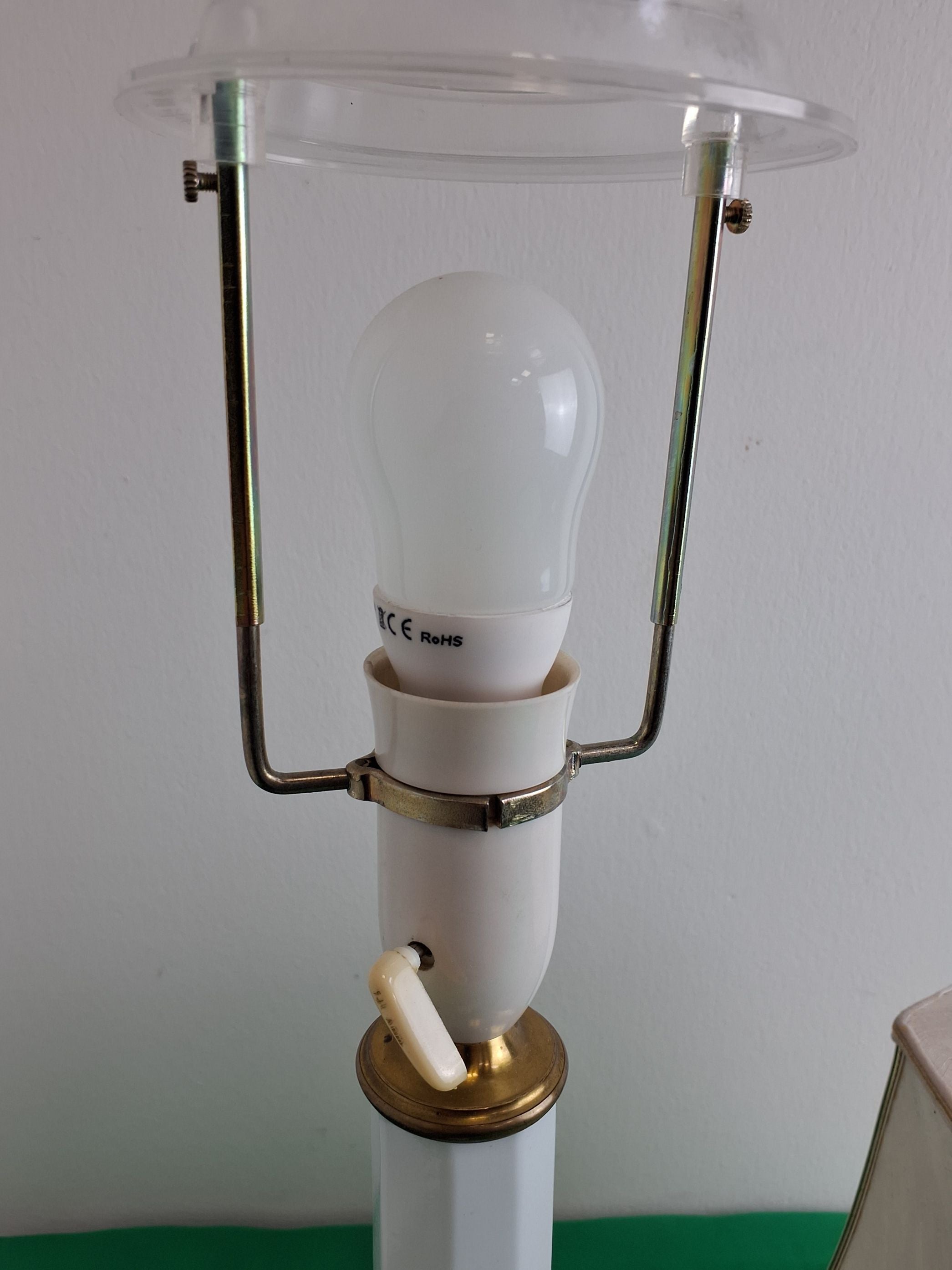 Vintage bordlampe hvid