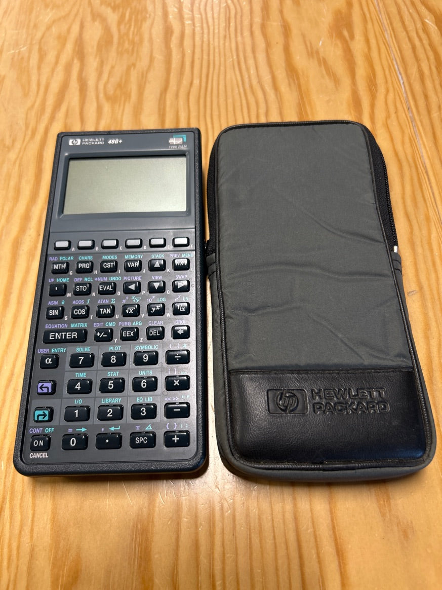 HP 48G+ grafregner med etui