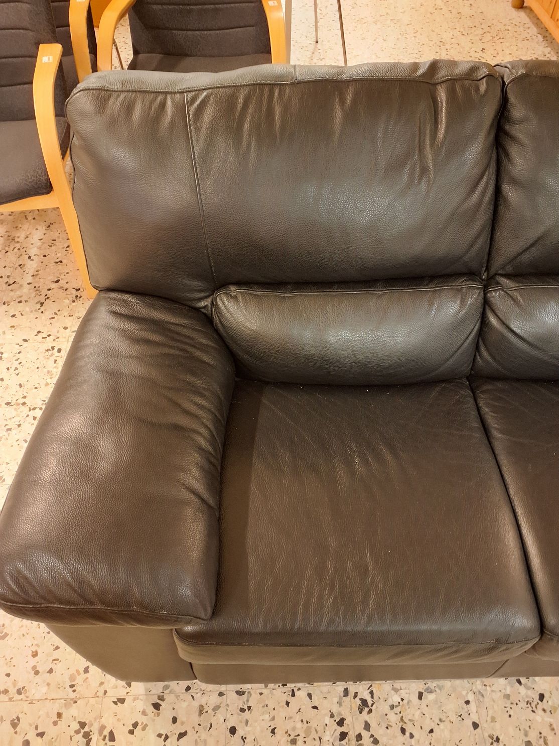 2 pers. Sort læder sofa