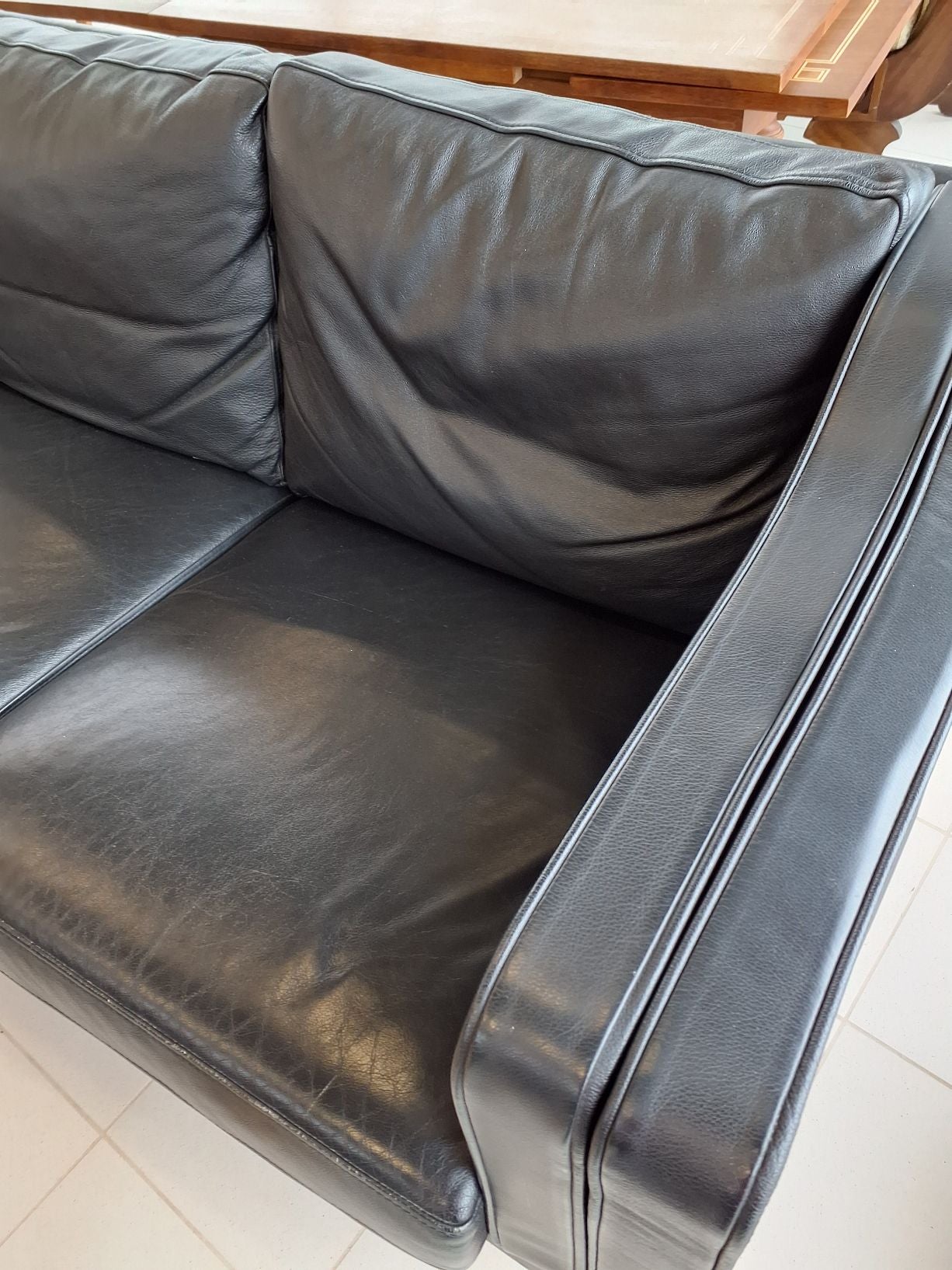 Claus Holm lædersofa 3 pers