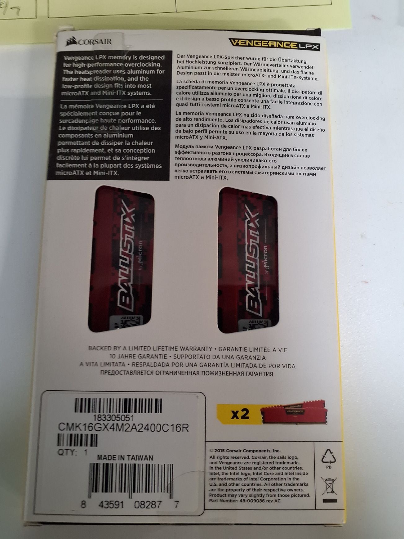 Corsair vengeance ram