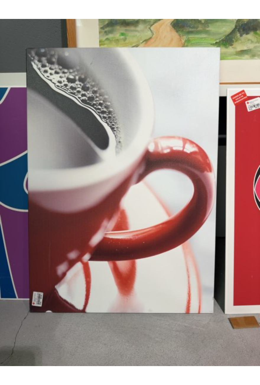 Maleri halv kaffekop