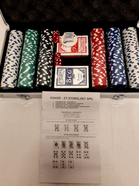 Pokersæt ny pris 175 kr.