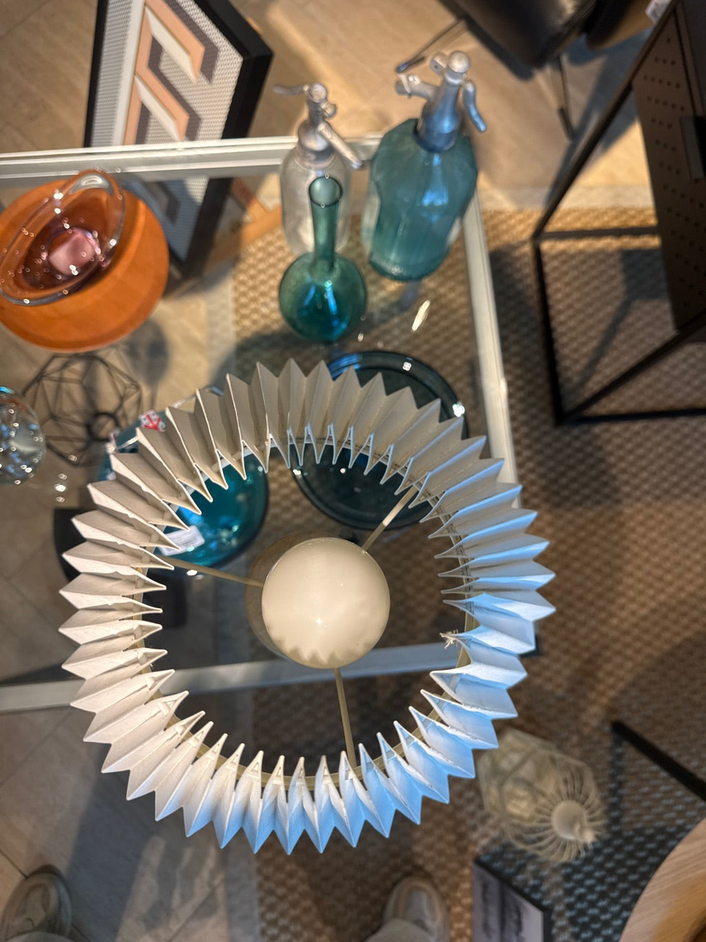 Bordlampe med træfod