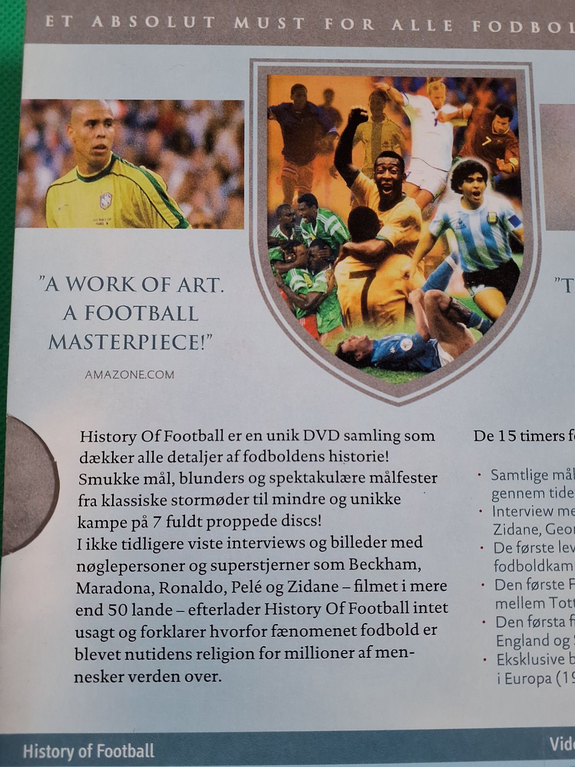Dvd box History of Football