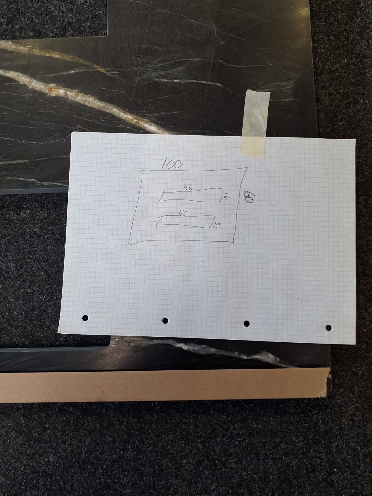 Komposit bordplade