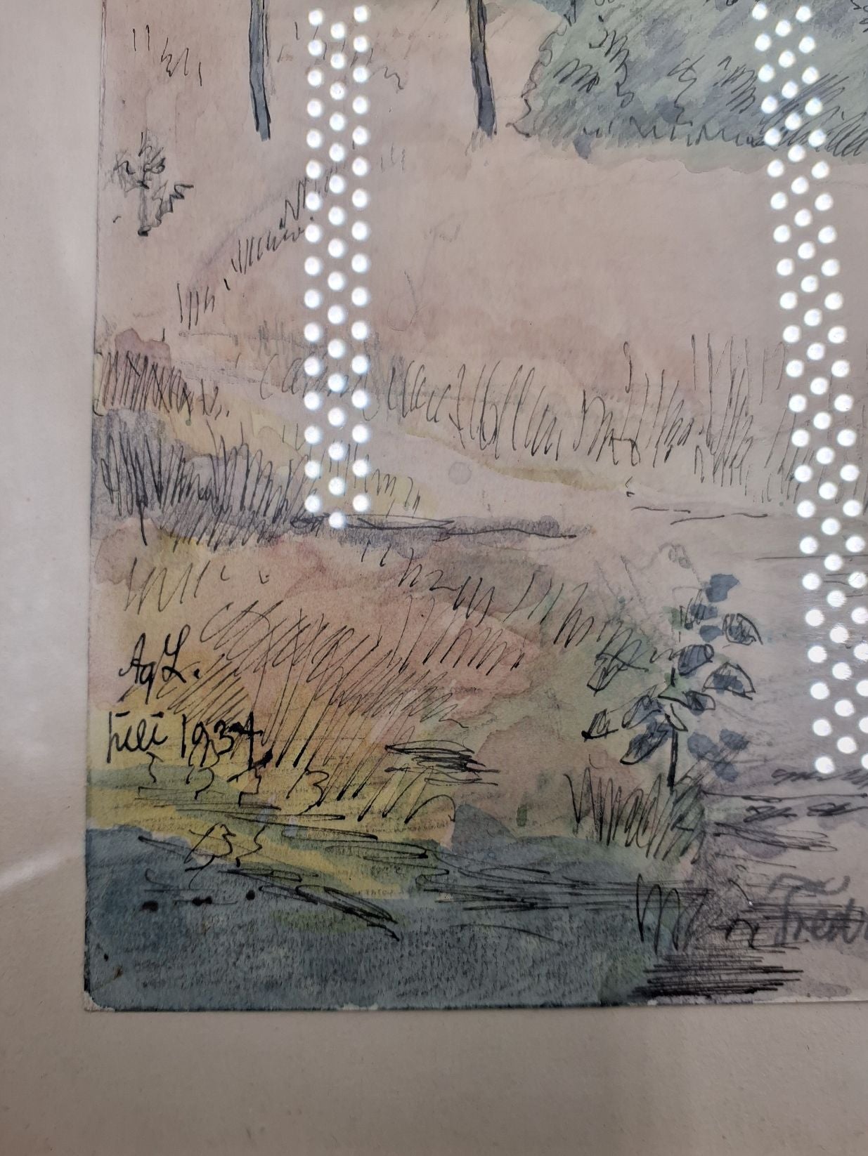 Agnes Lynn Orginal akvarel