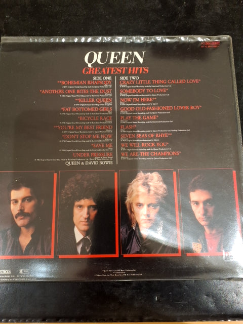LP. Queen Greatest hits featuren David Bowie