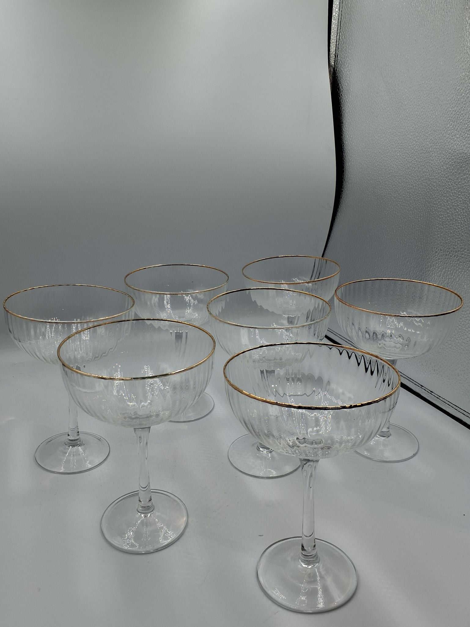 7 stk Palermo gold cocktail glas