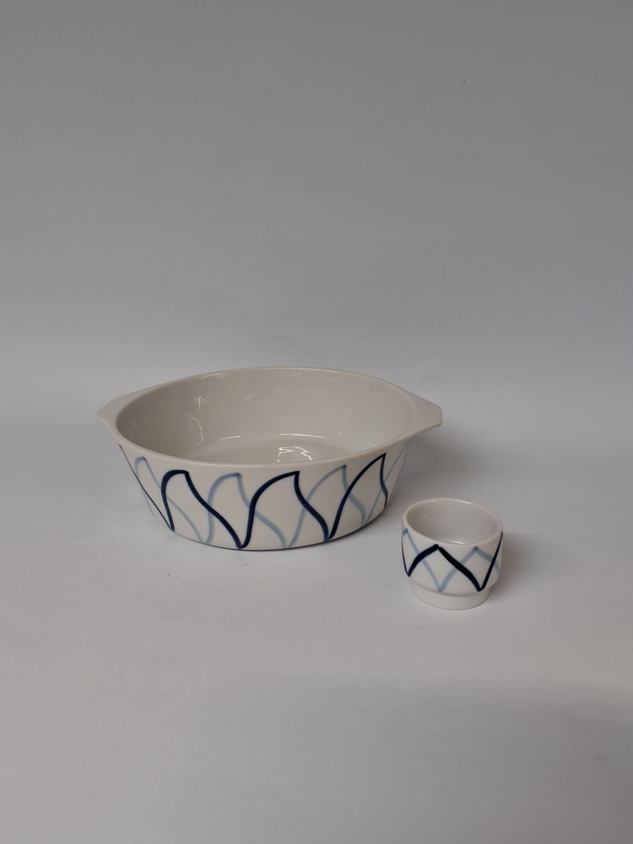 Lyngby Porcelæn - Harlekin/Blå Flamme