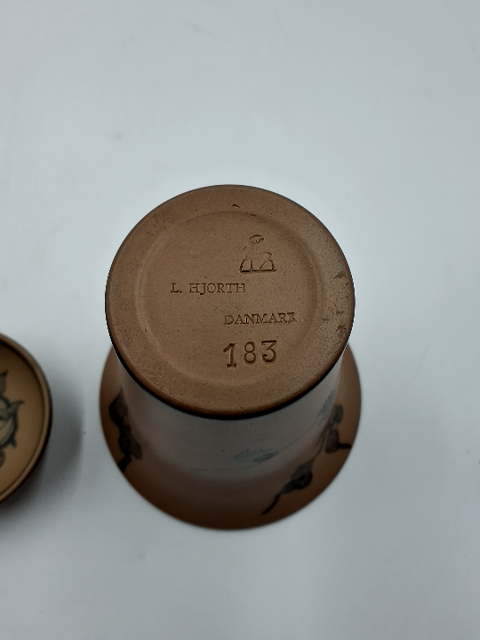 L.Hjorth Vase og lille smukke skål