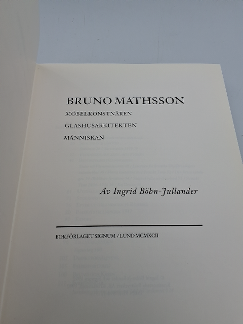 Bog: Bruno Mathsson Möbelkonstnären