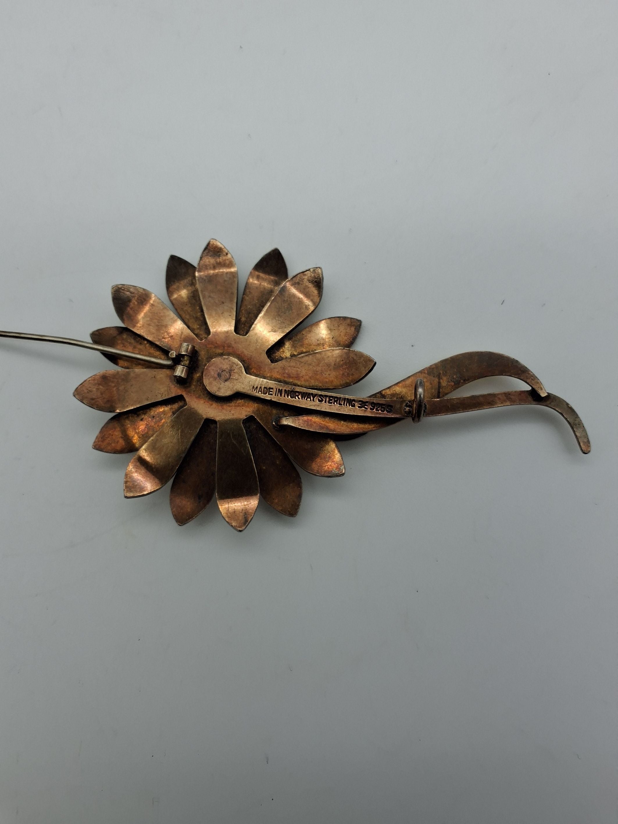 Aksel Holmsen vintage sølv broche