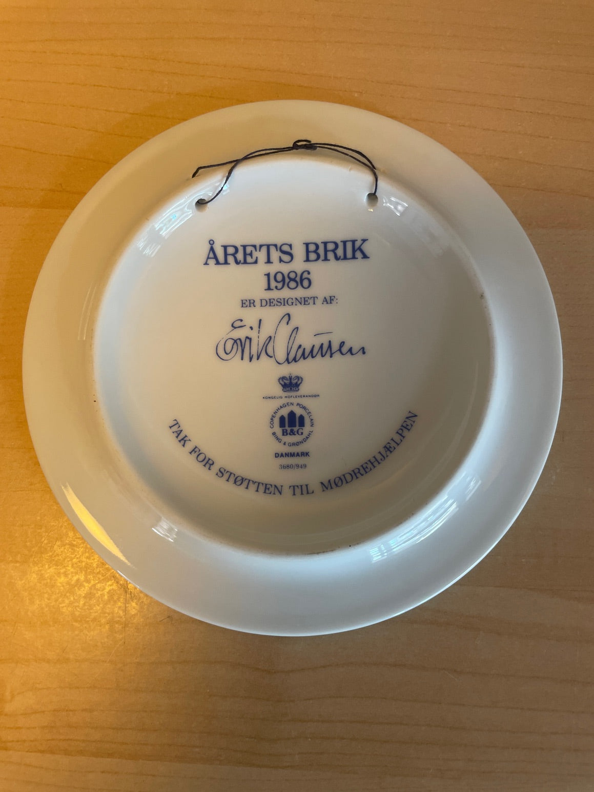 Årsbrik B&G 1986