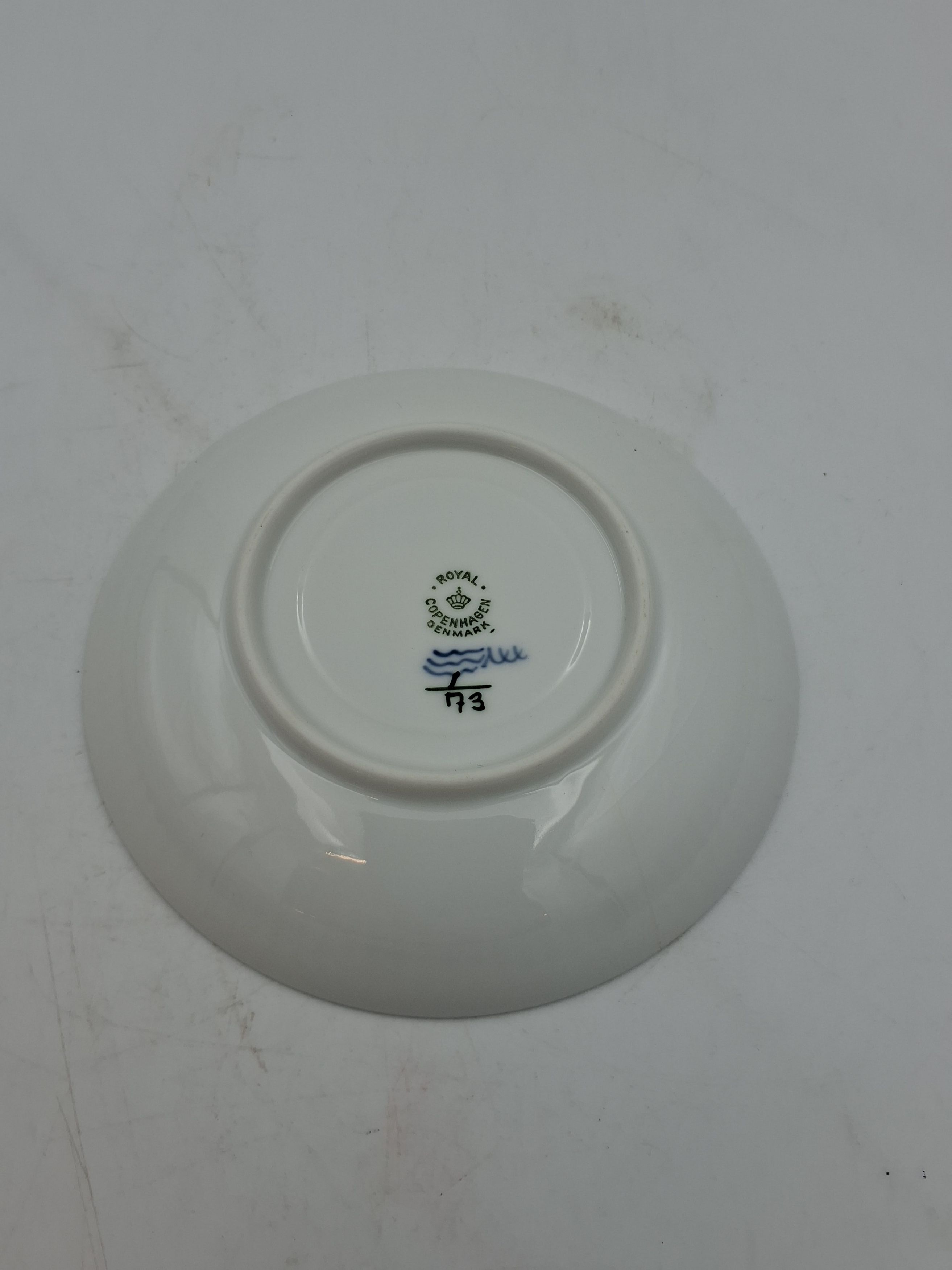 Royal Copenhagen musselmalet riflet underkop