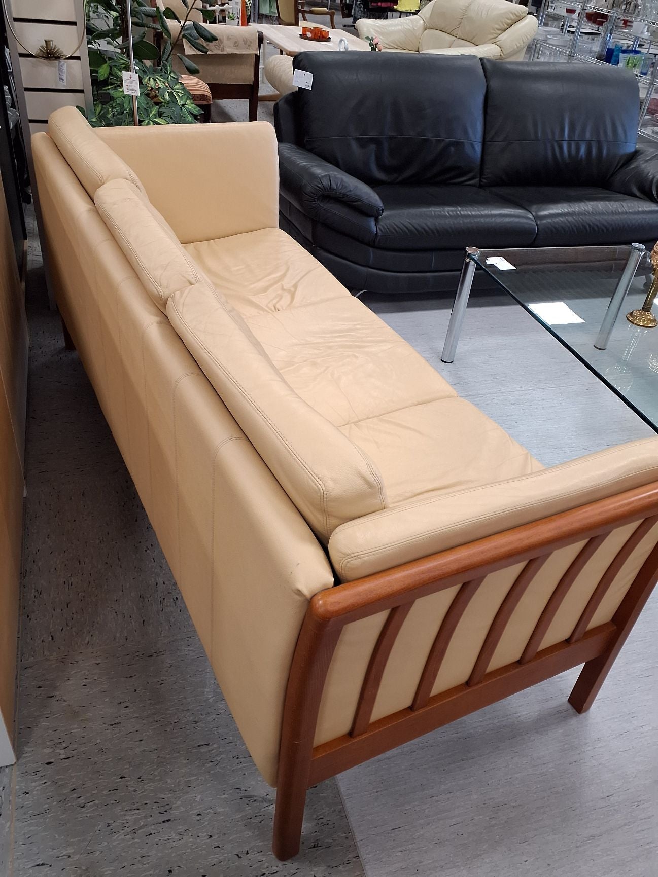 Beige 3 pers sofa
