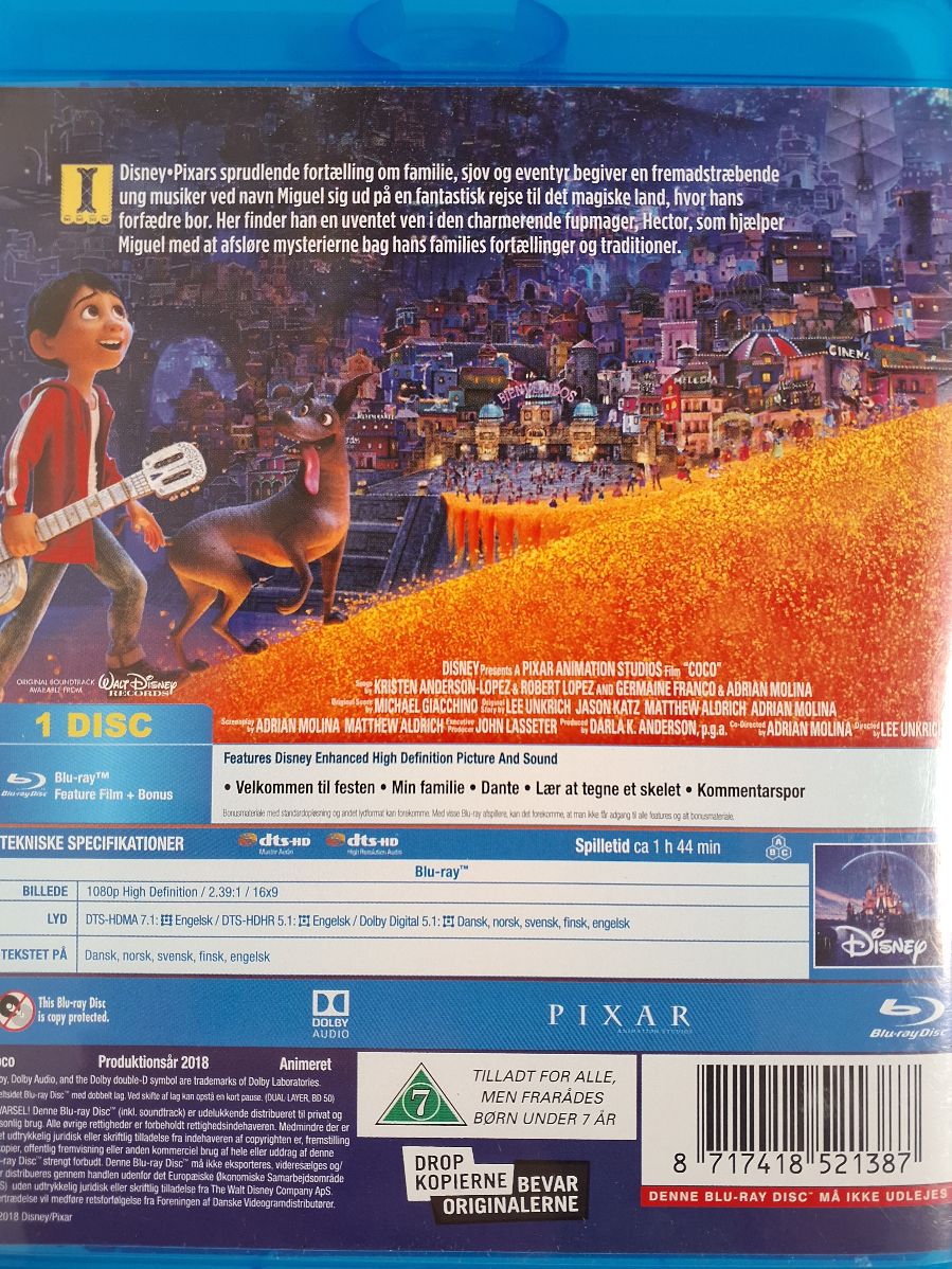 Blu-ray Coco Disney Pixar