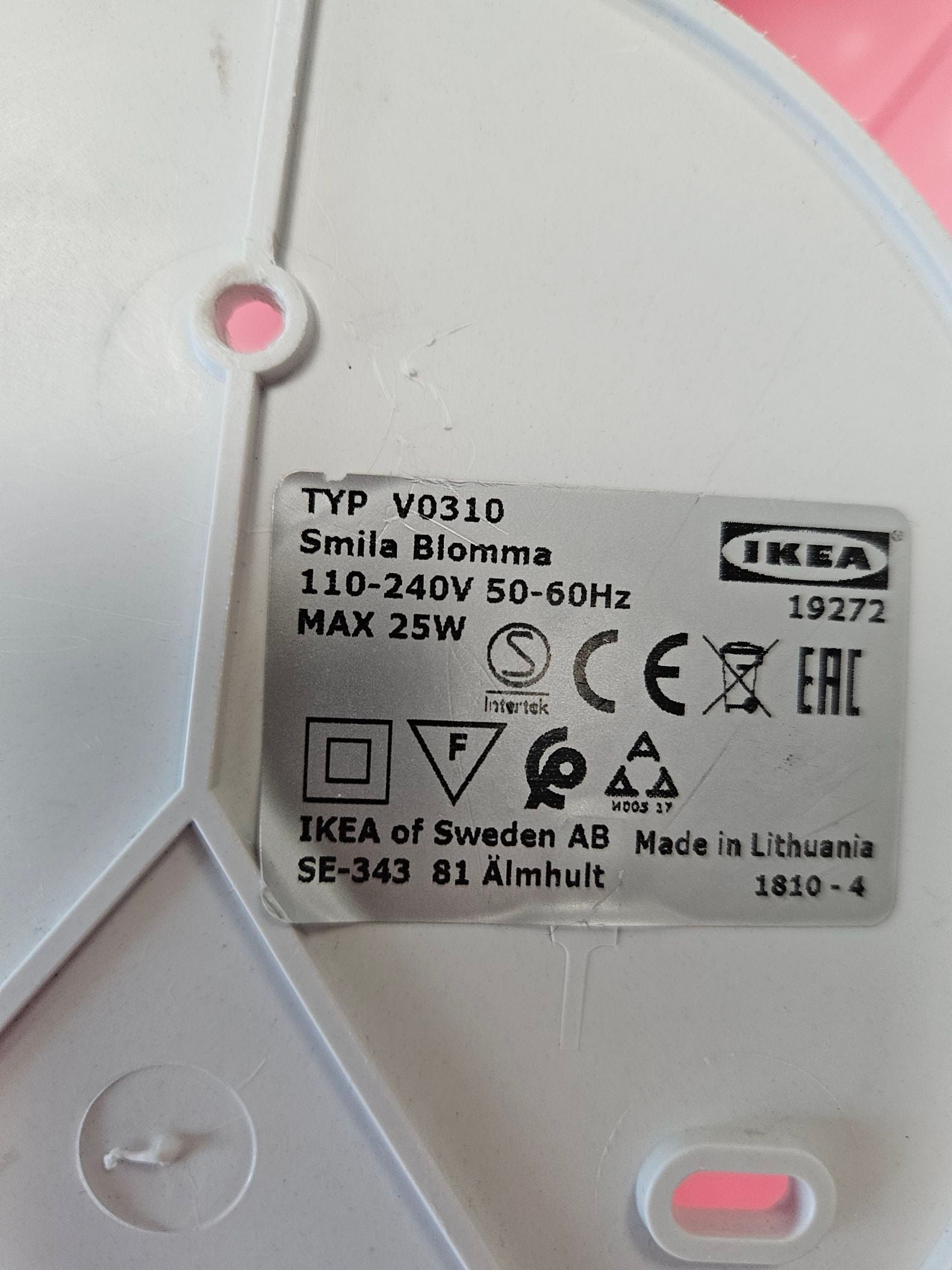 IKEA Smila Blomma lampe