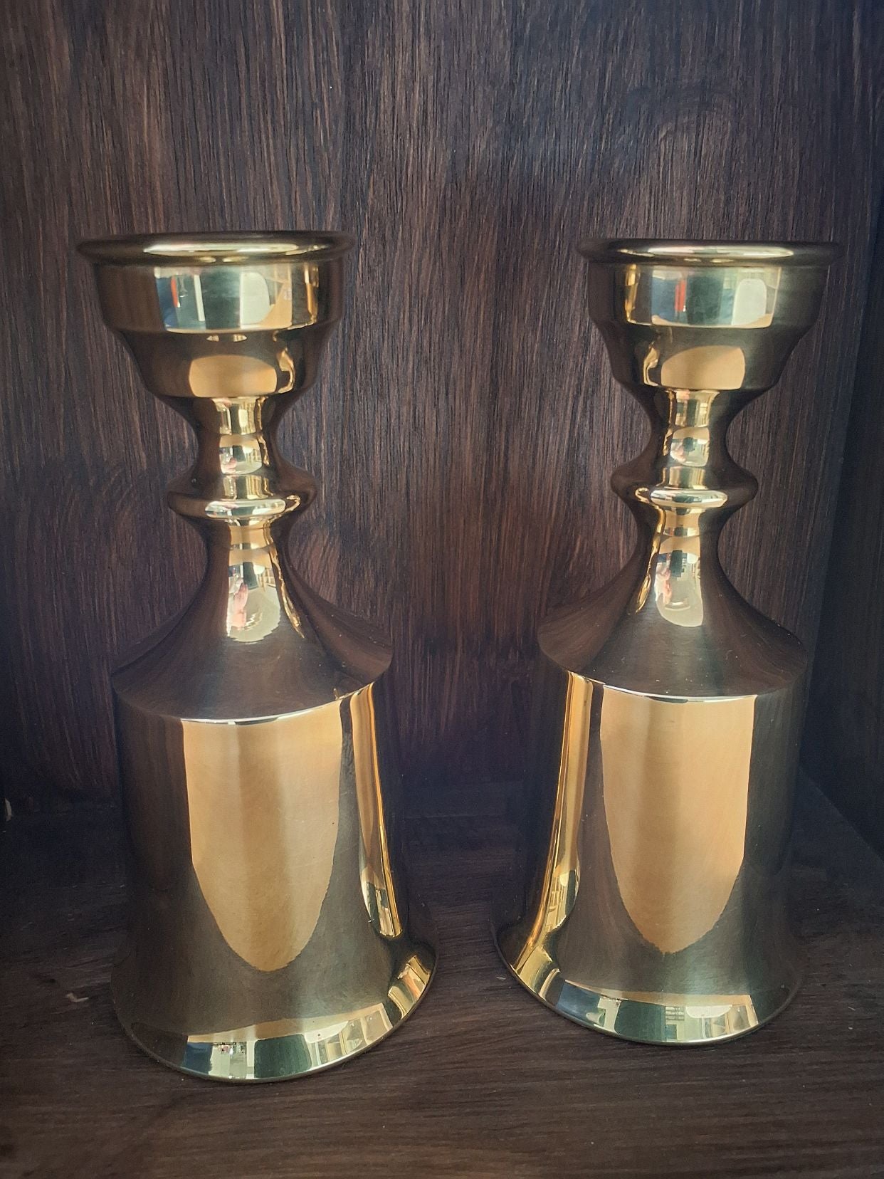 Messing lysestager - B.O.V.S. Metalkunst Denmark (sæt)