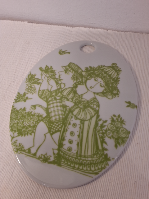 Grøn Bjørn Wiinblad platte