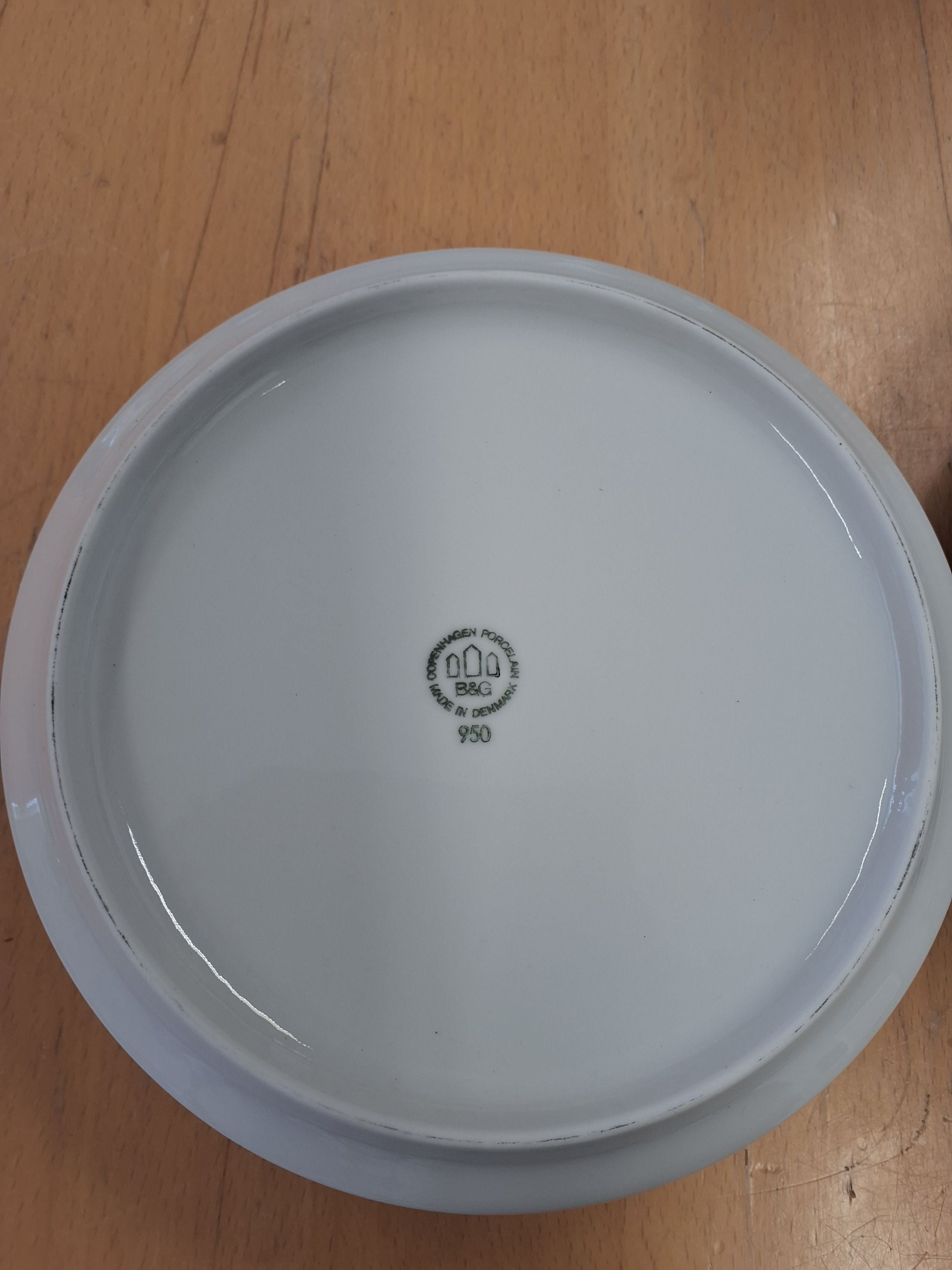 B&G hvid porcelænssmørebrik model 950 6 stk